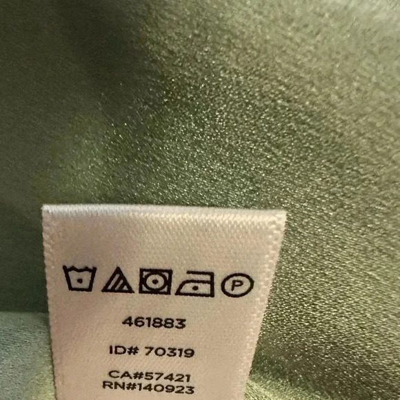 Loft floral midi lightweight light green long sleeve wrap dress size 00P - Picture 9 of 9